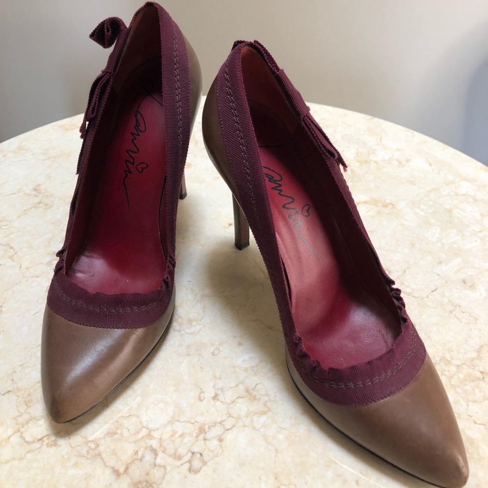 Lanvin Authentic Leather Ribbon Pumps